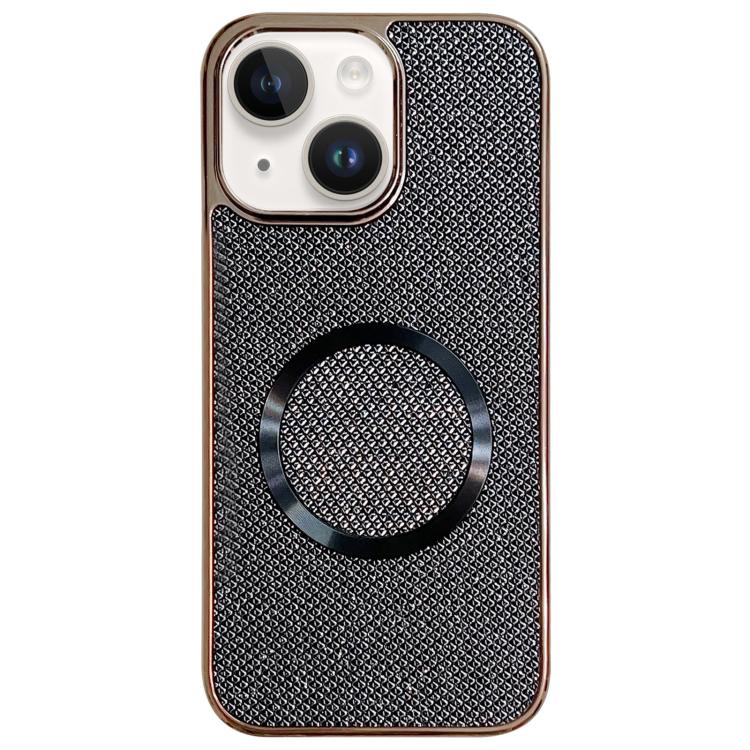 Custodia per telefono MagSafe in policarbonato con finitura glitterata galvanizzata., For iPhone 15 Plus, For iPhone 15, For iPhone 14 Plus, For iPhone 14