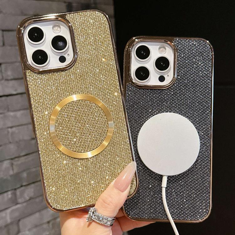 Custodia per telefono MagSafe in policarbonato con finitura glitterata galvanizzata., For iPhone 13, For iPhone 12, For iPhone 12 Pro Max, For iPhone 12 Pro