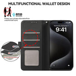 Custodia per telefono in pelle ABEEL con texture delicata e protezione RFID., For Galaxy S26 FE 5G, For Samsung Galaxy S26 Edge 5G, For Samsung Galaxy S26 Ultra 5G, For Samsung Galaxy S26 5G