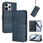 Custodia per telefono in pelle stile retrò con fibbia a giunzione lineare, For iPhone 16 Pro, For iPhone 16 Plus, For iPhone 16