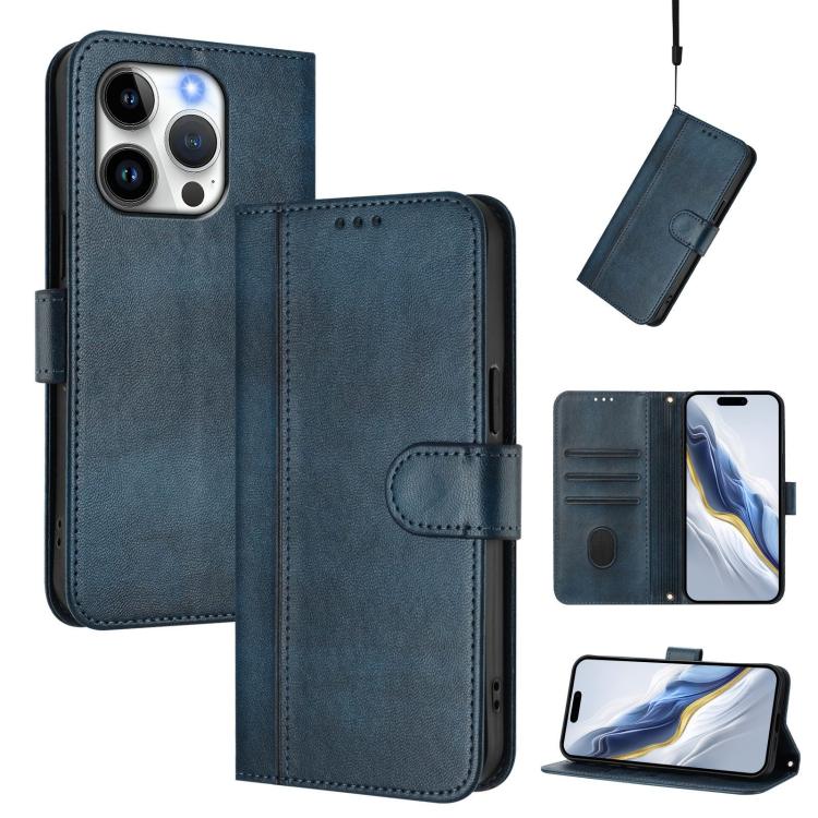 Custodia per telefono in pelle stile retrò con fibbia a giunzione lineare, For iPhone 15 Pro Max, For iPhone 15 Pro, For iPhone 15 Plus