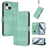 Custodia per telefono in pelle stile retrò con fibbia a giunzione lineare, For iPhone 15, For iPhone 14 Plus, For iPhone 14 / 13