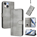 Custodia per telefono in pelle stile retrò con fibbia a giunzione lineare, For iPhone 15, For iPhone 14 Plus, For iPhone 14 / 13