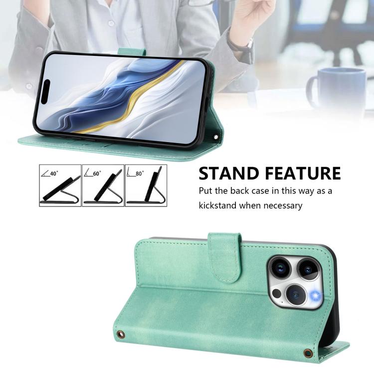 Custodia per telefono in pelle stile retrò con fibbia a giunzione lineare, For iPhone 14 Pro, For iPhone 14 Pro Max, For iPhone 7 / 8 / SE 2022