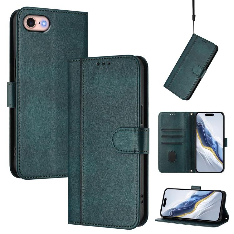 Custodia per telefono in pelle stile retrò con fibbia a giunzione lineare, For iPhone 14 Pro, For iPhone 14 Pro Max, For iPhone 7 / 8 / SE 2022
