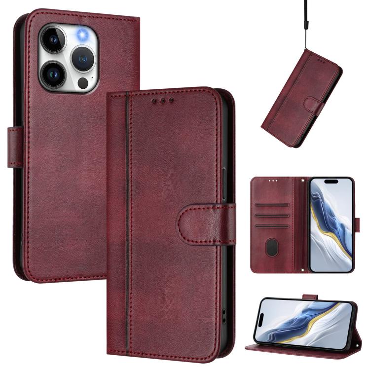 Custodia per telefono in pelle stile retrò con fibbia a giunzione lineare, For iPhone 13 Pro Max, For iPhone 13 Pro, For iPhone 13 mini