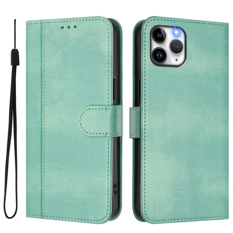 Custodia per telefono in pelle stile retrò con fibbia a giunzione lineare, For iPhone 11 Pro Max, For iPhone 11, For iPhone 11 Pro