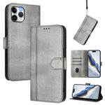 Custodia per telefono in pelle stile retrò con fibbia a giunzione lineare, For iPhone 11 Pro Max, For iPhone 11, For iPhone 11 Pro