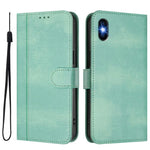 Custodia per telefono in pelle stile retrò con fibbia a giunzione lineare, For iPhone X / XS, For iPhone XR, For iPhone XS Max