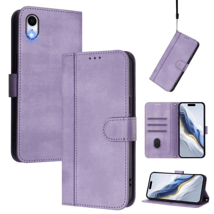 Custodia per telefono in pelle stile retrò con fibbia a giunzione lineare, For iPhone X / XS, For iPhone XR, For iPhone XS Max