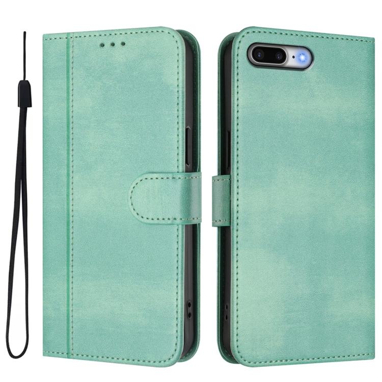 Custodia per telefono in pelle stile retrò con fibbia a giunzione lineare, For iPhone 7 Plus / 8 Plus