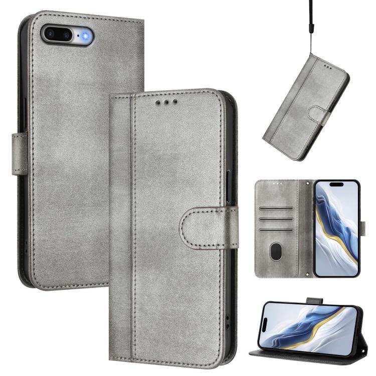 Custodia per telefono in pelle stile retrò con fibbia a giunzione lineare, For iPhone 7 Plus / 8 Plus