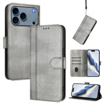 Custodia per telefono in pelle stile retrò con fibbia a giunzione lineare, For iPhone 17e / 16e, For iPhone 17 Pro Max, For iPhone 17 Pro