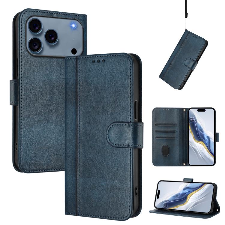 Custodia per telefono in pelle stile retrò con fibbia a giunzione lineare, For iPhone 17e / 16e, For iPhone 17 Pro Max, For iPhone 17 Pro