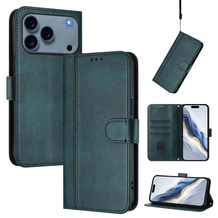 Custodia per telefono in pelle stile retrò con fibbia a giunzione lineare, For iPhone 17e / 16e, For iPhone 17 Pro Max, For iPhone 17 Pro