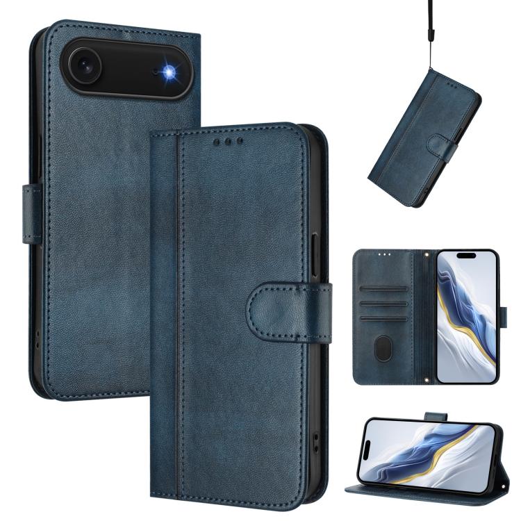 Custodia per telefono in pelle stile retrò con fibbia a giunzione lineare, For iPhone 17, For iPhone Air, For iPhone 16 Pro Max