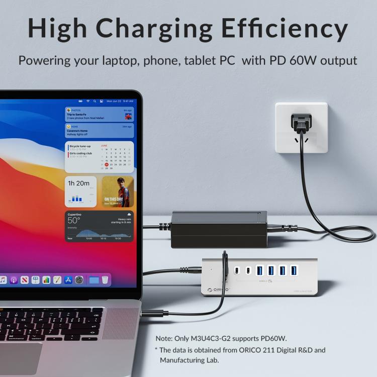 ORICO Hub Docking 4 in 1 Type-C con doppia USB e Type-C