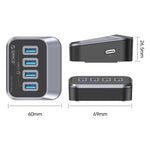 ORICO M3U3-4A Hub USB 3.2 Type-C 4 porte 5Gbps
