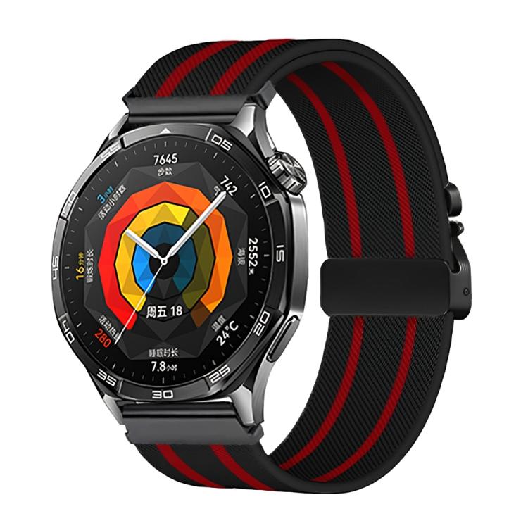 Cinturino per orologio in nylon elastico intrecciato con fibbia a striscia tipo paracadute., 22mm