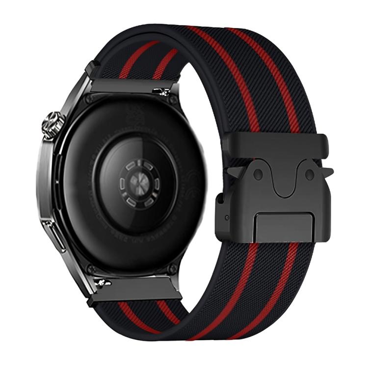 Cinturino per orologio in nylon elastico intrecciato con fibbia a striscia tipo paracadute., 22mm