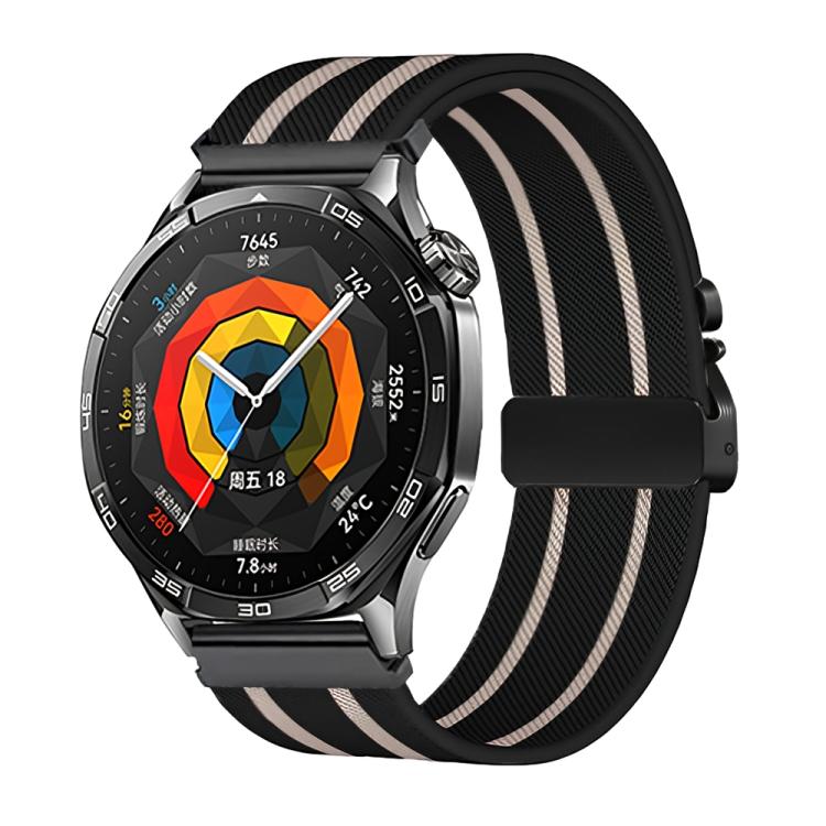 Cinturino per orologio in nylon elastico intrecciato con fibbia a striscia tipo paracadute., 22mm