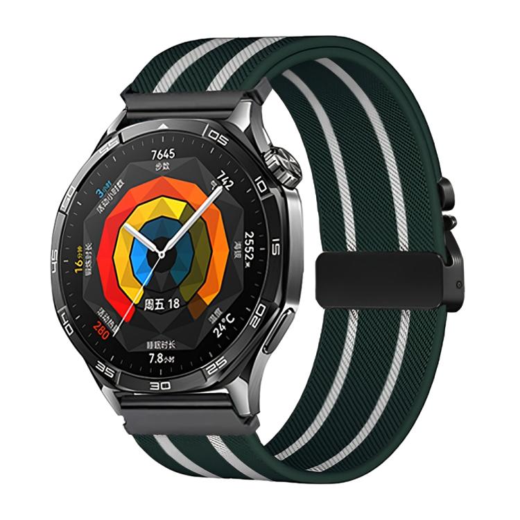 Cinturino per orologio in nylon elastico intrecciato con fibbia a striscia tipo paracadute., 22mm