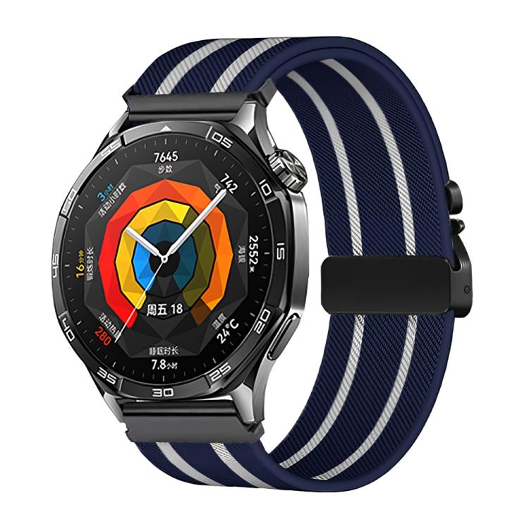 Cinturino per orologio in nylon elastico intrecciato con fibbia a striscia tipo paracadute., 22mm