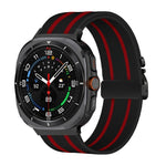 Cinturino per orologio in nylon elastico intrecciato con fibbia a striscia tipo paracadute., For Samsung Galaxy Watch Ultra 47mm / Ultra 2025