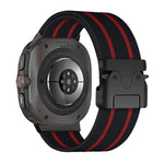 Cinturino per orologio in nylon elastico intrecciato con fibbia a striscia tipo paracadute., For Samsung Galaxy Watch Ultra 47mm / Ultra 2025