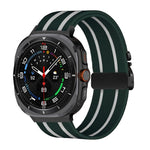 Cinturino per orologio in nylon elastico intrecciato con fibbia a striscia tipo paracadute., For Samsung Galaxy Watch Ultra 47mm / Ultra 2025