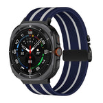 Cinturino per orologio in nylon elastico intrecciato con fibbia a striscia tipo paracadute., For Samsung Galaxy Watch Ultra 47mm / Ultra 2025