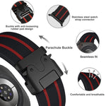 Cinturino per orologio in nylon elastico intrecciato con fibbia a striscia tipo paracadute., For Samsung Galaxy Watch Ultra 47mm / Ultra 2025