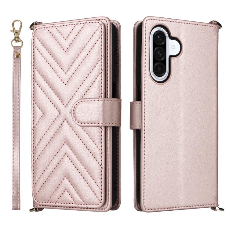 Custodia per telefono in pelle multifunzionale con 6 scomparti per carte e cinturino da polso., For Samsung Galaxy A57 5G, For Samsung Galaxy A37 5G, For Samsung Galaxy A17 5G, For Samsung Galaxy A26 5G, For Samsung Galaxy A25 5G JP
