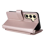 Custodia per telefono in pelle multifunzionale con 6 scomparti per carte e cinturino da polso., For Samsung Galaxy S25+ 5G, For Samsung Galaxy S25 Ultra 5G