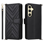 Custodia per telefono in pelle multifunzionale con 6 scomparti per carte e cinturino da polso., For Samsung Galaxy S25+ 5G, For Samsung Galaxy S25 Ultra 5G