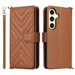 Custodia per telefono in pelle multifunzionale con 6 scomparti per carte e cinturino da polso., For Samsung Galaxy S25+ 5G, For Samsung Galaxy S25 Ultra 5G