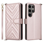 Custodia per telefono in pelle multifunzionale con 6 scomparti per carte e cinturino da polso., For Samsung Galaxy S25+ 5G, For Samsung Galaxy S25 Ultra 5G
