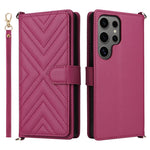 Custodia per telefono in pelle multifunzionale con 6 scomparti per carte e cinturino da polso., For Samsung Galaxy S25+ 5G, For Samsung Galaxy S25 Ultra 5G