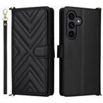 Custodia per telefono in pelle multifunzionale con 6 scomparti per carte e cinturino da polso., For Samsung Galaxy S26+ 5G, For Samsung Galaxy S26 Ultra 5G, For Samsung Galaxy S26 5G, For Samsung Galaxy S25 FE 5G, For Samsung Galaxy S25 Edge 5G        ...