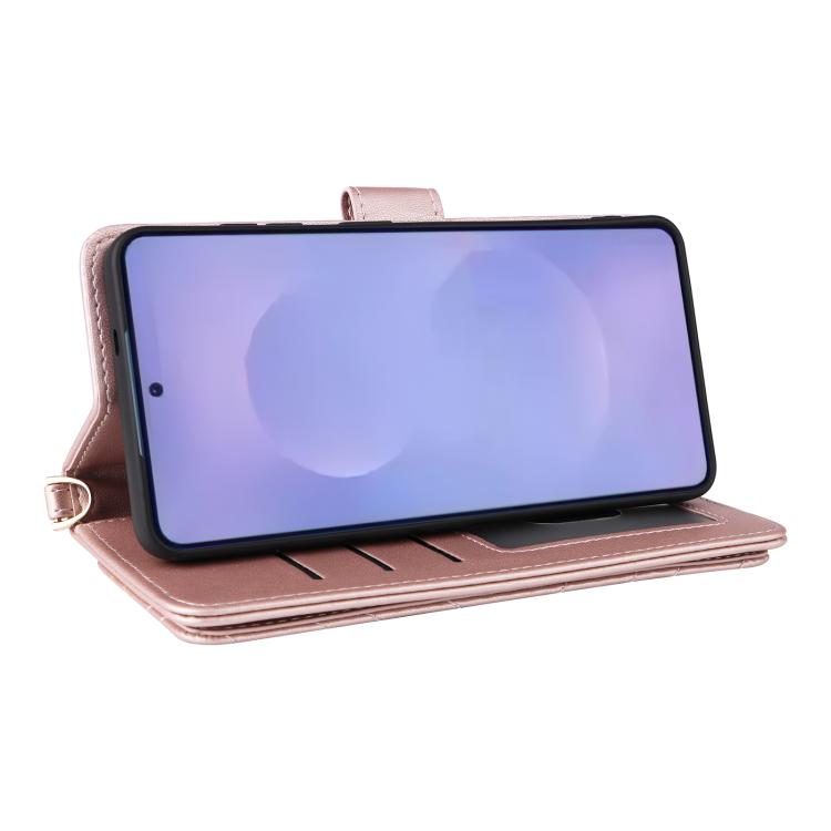 Custodia per telefono in pelle multifunzionale con 6 scomparti per carte e cinturino da polso., For Samsung Galaxy S26+ 5G, For Samsung Galaxy S26 Ultra 5G, For Samsung Galaxy S26 5G, For Samsung Galaxy S25 FE 5G, For Samsung Galaxy S25 Edge 5G        ...
