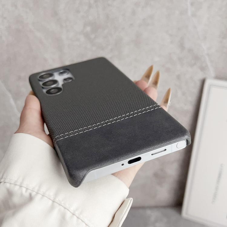 Custodia per telefono ibrida in PC e PU con cuciture a vista, MagSafe magnetico MagSafe., For Samsung Galaxy S26 Ultra 5G, For Samsung Galaxy S25 Ultra 5G, For Samsung Galaxy S24 Ultra 5G, For Samsung Galaxy S23 Ultra 5G