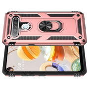 Custodia protettiva antiurto in TPU + PC con supporto girevole a 360 gradi, For LG K61