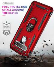 Custodia protettiva antiurto in TPU + PC con supporto girevole a 360 gradi, For LG K61