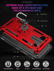 Custodia protettiva antiurto in TPU + PC con supporto girevole a 360 gradi, For LG K61