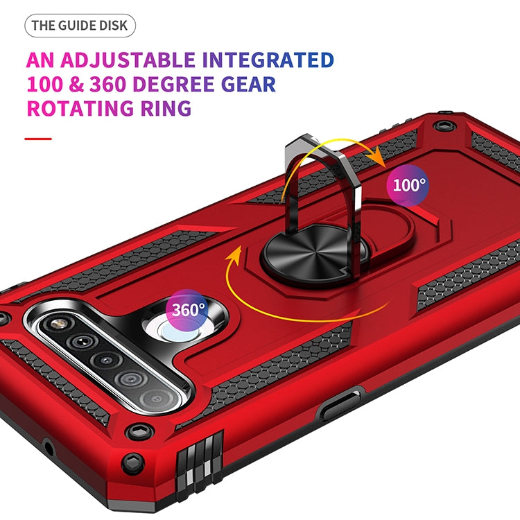 Custodia antiurto TPU e PC con supporto per LG K61