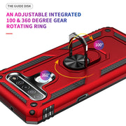 Custodia protettiva antiurto in TPU + PC con supporto girevole a 360 gradi, For LG K61