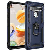 Custodia protettiva antiurto in TPU + PC con supporto girevole a 360 gradi, For LG K61