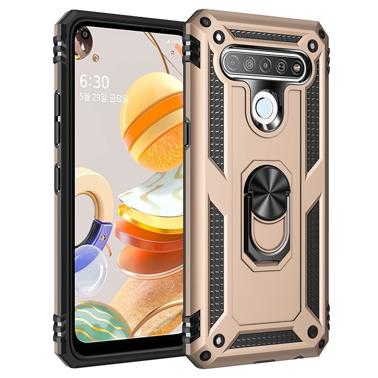 Custodia antiurto TPU e PC con supporto per LG K61