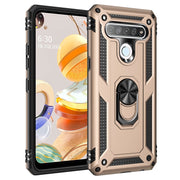 Custodia protettiva antiurto in TPU + PC con supporto girevole a 360 gradi, For LG K61