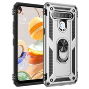 Custodia protettiva antiurto in TPU + PC con supporto girevole a 360 gradi, For LG K61